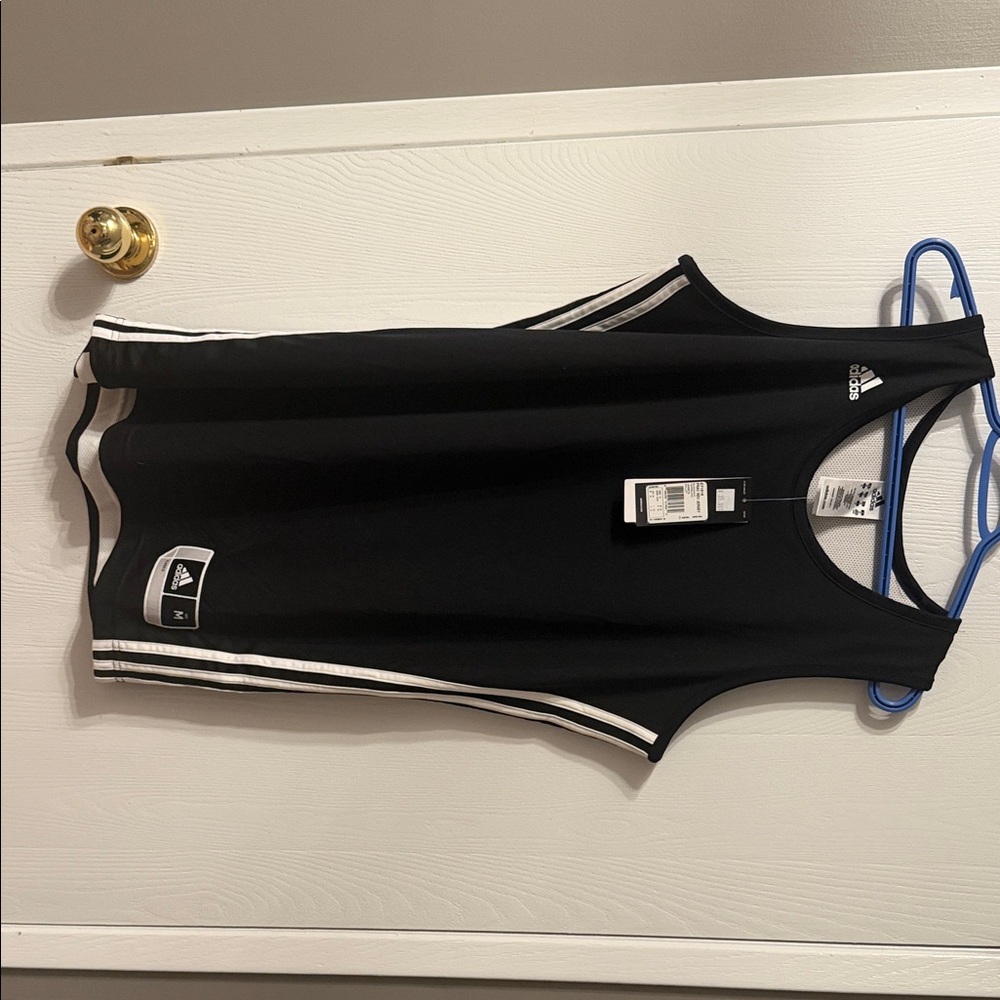 adidas Black and White Men's Tank Top
